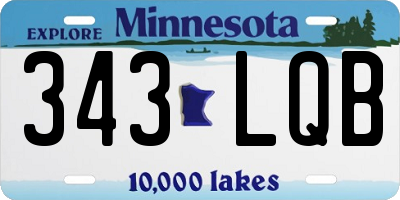 MN license plate 343LQB