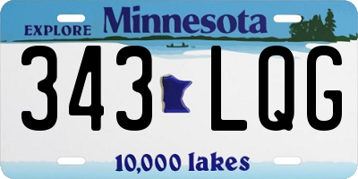MN license plate 343LQG