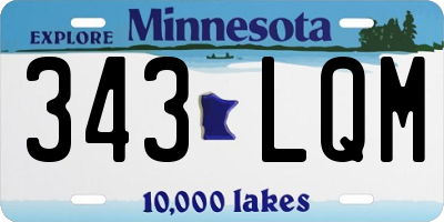 MN license plate 343LQM