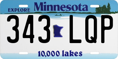 MN license plate 343LQP