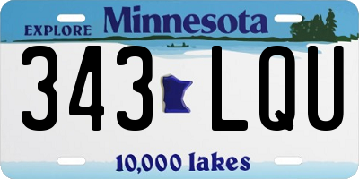 MN license plate 343LQU