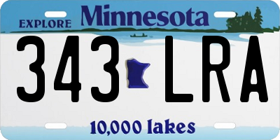 MN license plate 343LRA