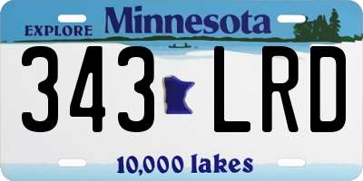 MN license plate 343LRD