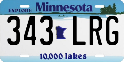 MN license plate 343LRG