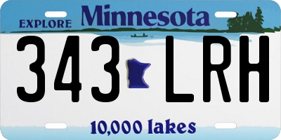MN license plate 343LRH