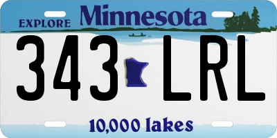 MN license plate 343LRL