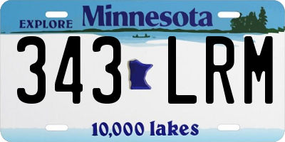 MN license plate 343LRM