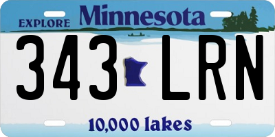 MN license plate 343LRN