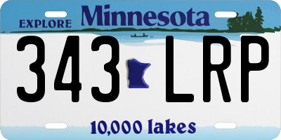 MN license plate 343LRP