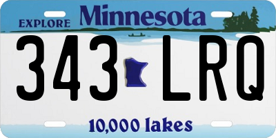 MN license plate 343LRQ