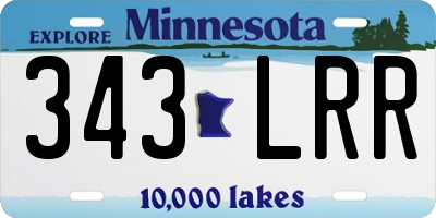 MN license plate 343LRR