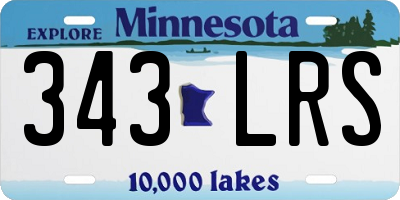 MN license plate 343LRS