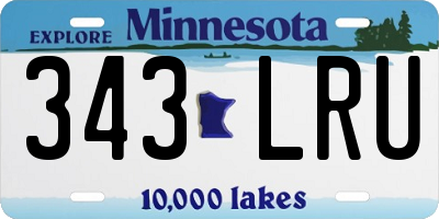 MN license plate 343LRU