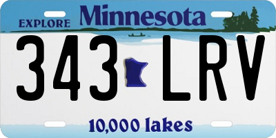 MN license plate 343LRV