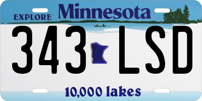 MN license plate 343LSD
