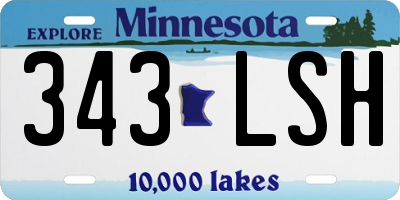 MN license plate 343LSH