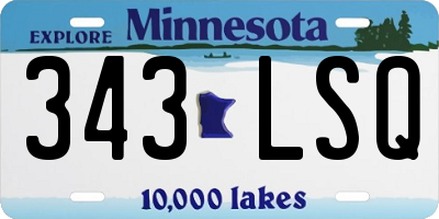 MN license plate 343LSQ