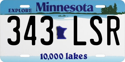 MN license plate 343LSR
