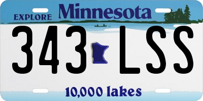 MN license plate 343LSS