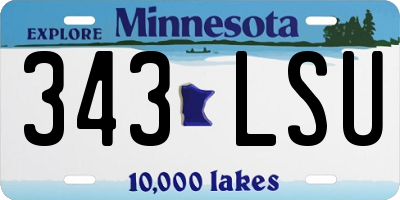 MN license plate 343LSU