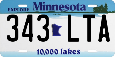 MN license plate 343LTA