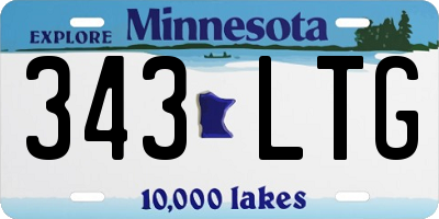 MN license plate 343LTG