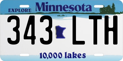 MN license plate 343LTH