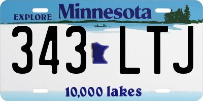 MN license plate 343LTJ