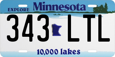 MN license plate 343LTL