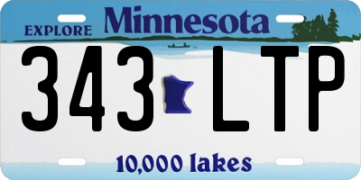 MN license plate 343LTP