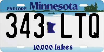 MN license plate 343LTQ