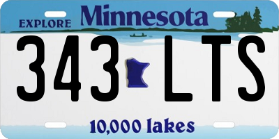 MN license plate 343LTS
