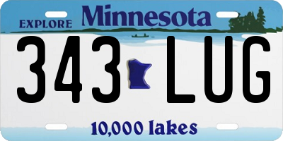 MN license plate 343LUG