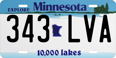 MN license plate 343LVA