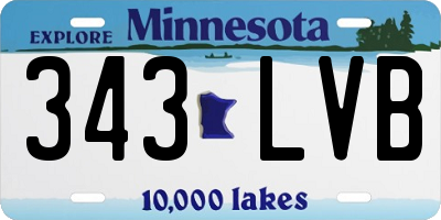 MN license plate 343LVB