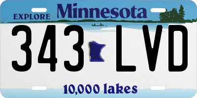 MN license plate 343LVD