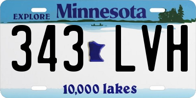 MN license plate 343LVH