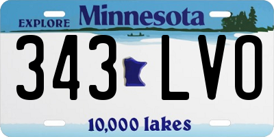 MN license plate 343LVO