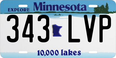 MN license plate 343LVP
