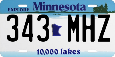 MN license plate 343MHZ