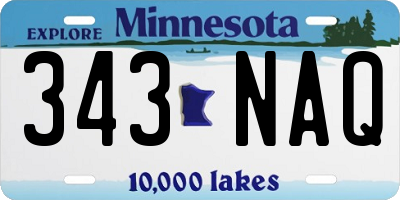 MN license plate 343NAQ