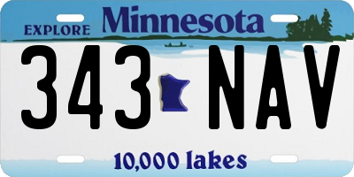 MN license plate 343NAV