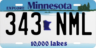 MN license plate 343NML