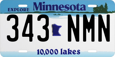 MN license plate 343NMN