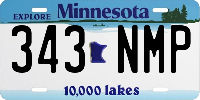 MN license plate 343NMP