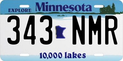 MN license plate 343NMR