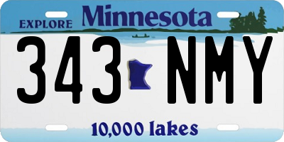 MN license plate 343NMY