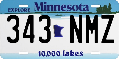 MN license plate 343NMZ