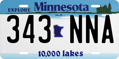 MN license plate 343NNA