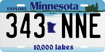 MN license plate 343NNE